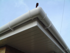 White gutters and cladding boards